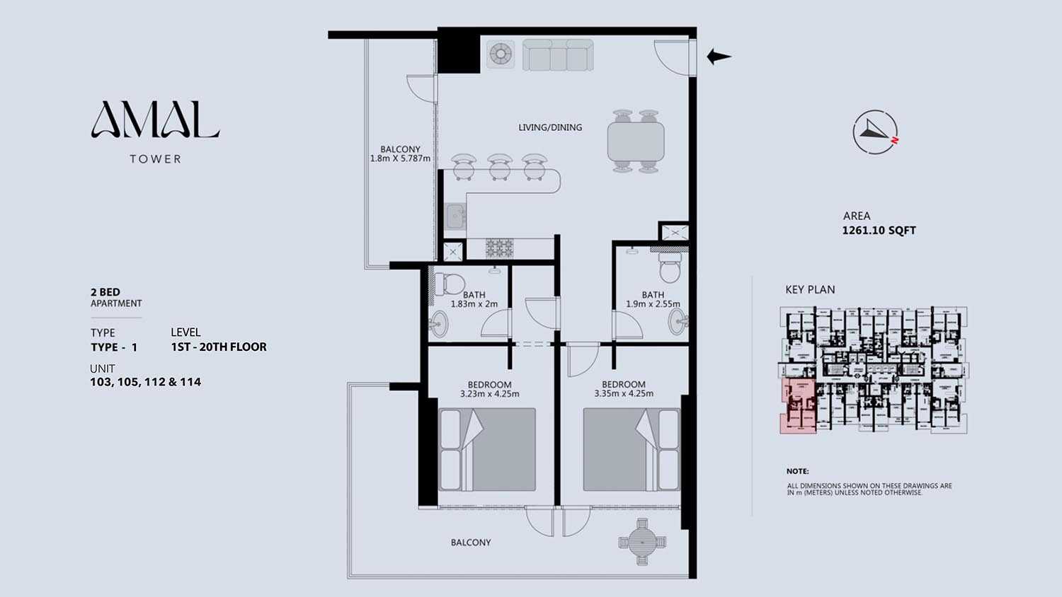 Unit 103, 105, 112,  114